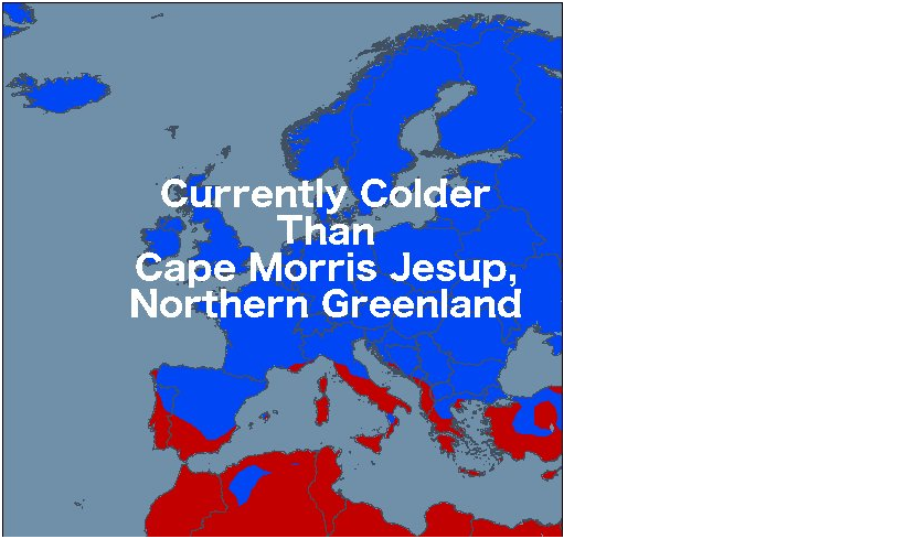 Τα μέρη της Ευρώπης που είναι πιο κρύα από το Cape Morris Jesup, στη βόρεια Γροιλανδία