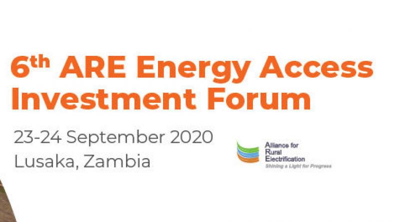 6th ARE Energy Access Investment Forum New dates: 23-24 September 2020.